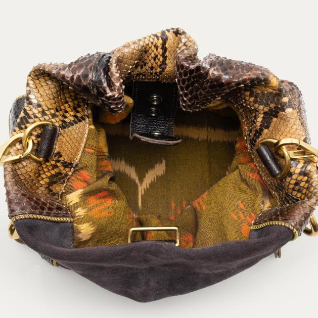 Claris Virot Sac Seau Python Lola Oeil De Tigre