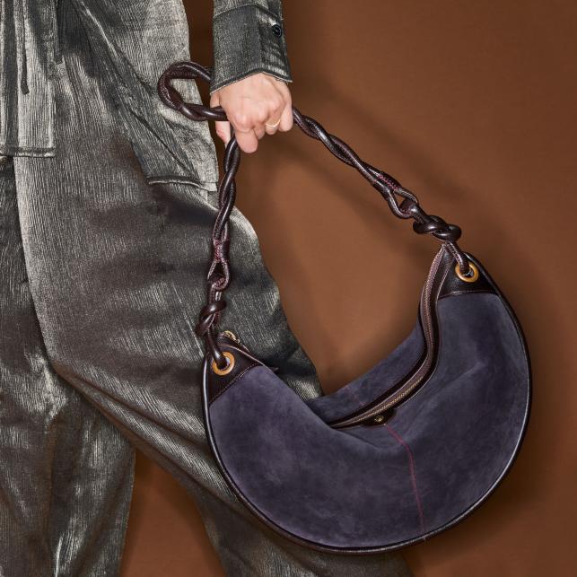 Claris Virot Sac Suède Big Chris Brun Fumé