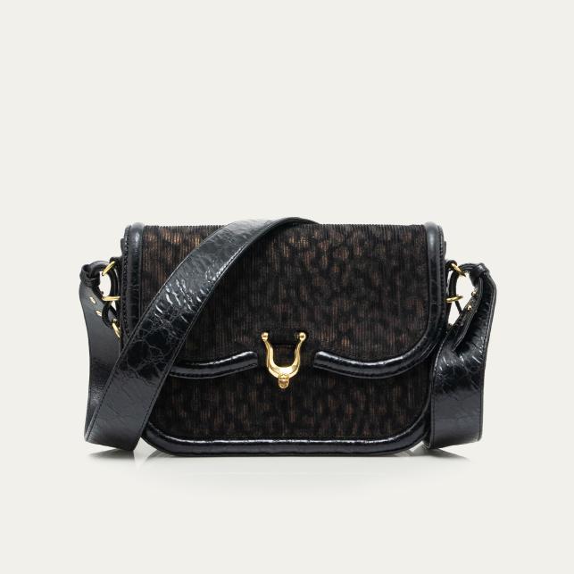 claris virot Sac Suede Manon Camouflage Métallique