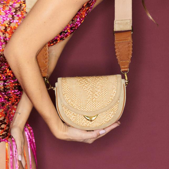 Claris Virot Sac Tissu Victoria Façon Raphia