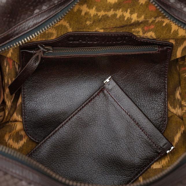 Claris Virot Sac Week-End Python Roger Brun Fumé L