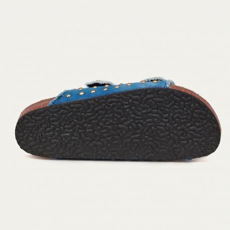 Claris Virot Sandales Denim Indigo Odette