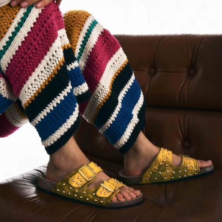 Claris Virot Sandales Lézard Odette Jaunes