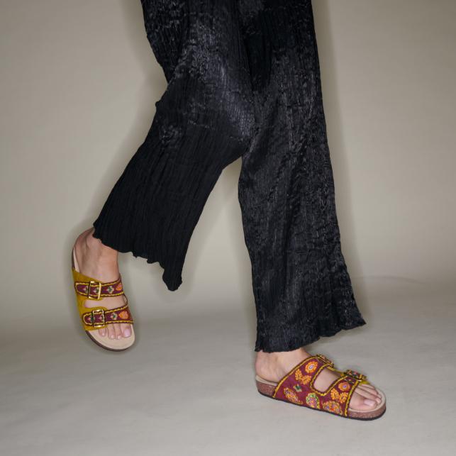 Claris Virot Sandales Odette Cuir Violet Cachemire