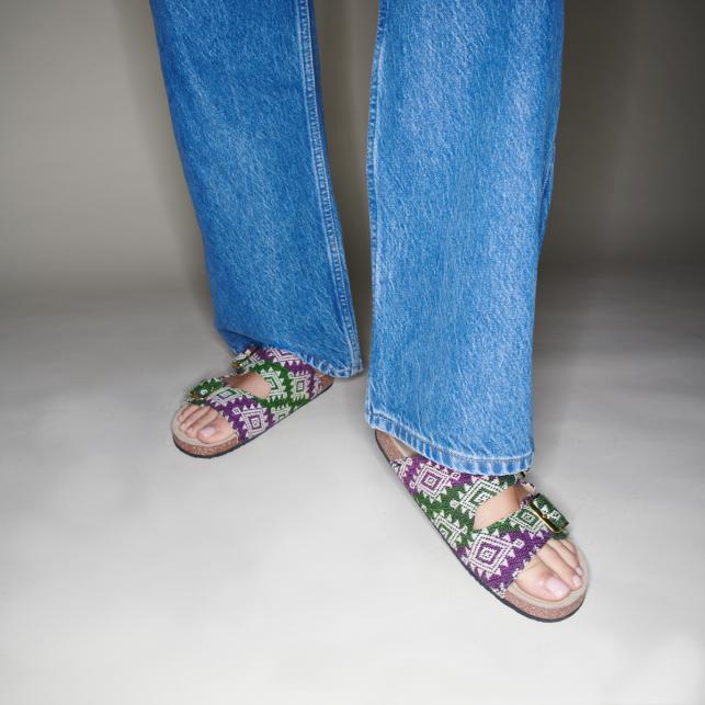 Claris Virot Sandales Odette Sumba Bicolore