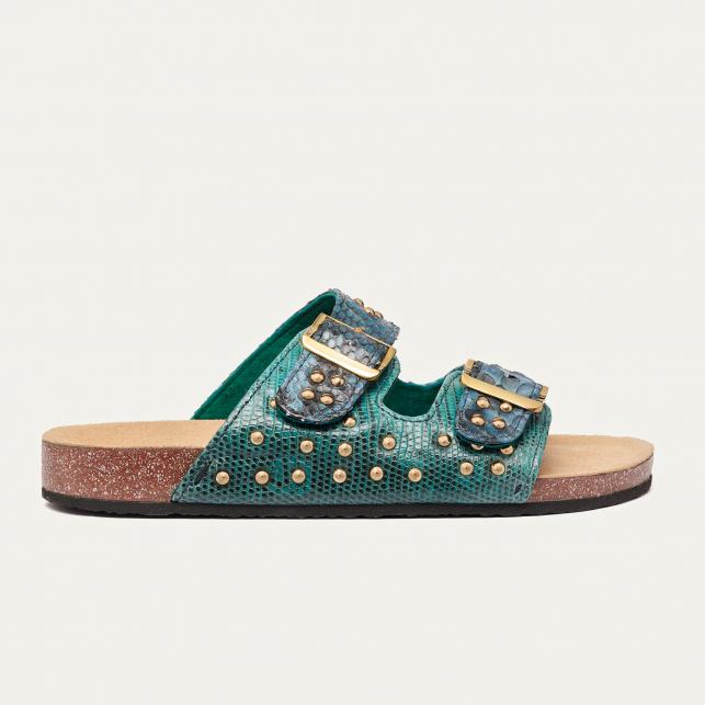 claris virot Sandales Python Odette Lagon