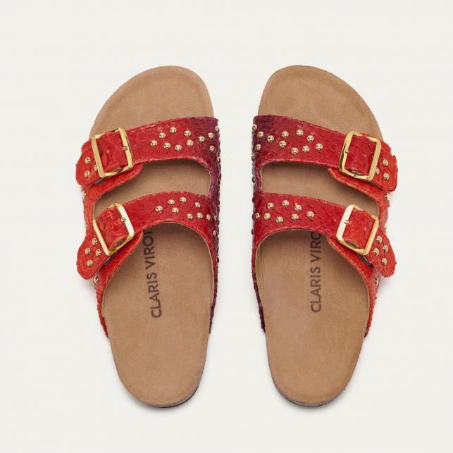 Claris Virot Sandales Python Odette Levant