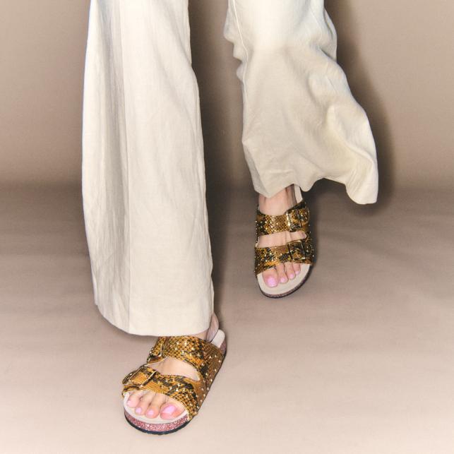 Claris Virot Sandales Python Odette Ranch