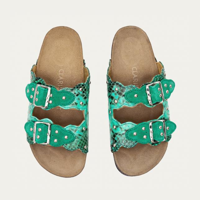 Claris Virot Sandales Python Odette Tulum