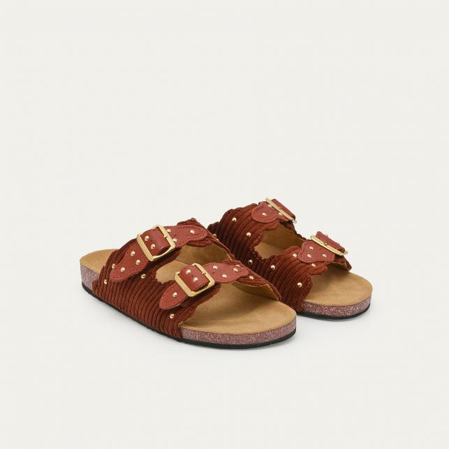 Claris Virot Sandales Velours Odette Brique