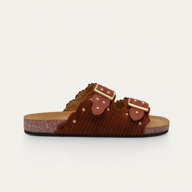 Claris Virot Sandales Velours Odette Brique