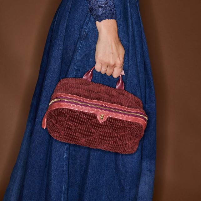 Claris Virot Trousse Python Paulette Verte