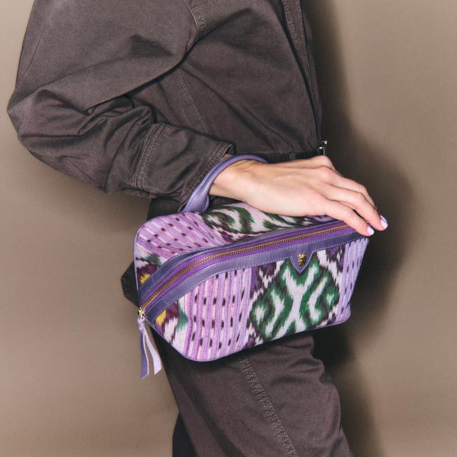 Claris Virot Trousse Tissu Charlotte Lune Violet