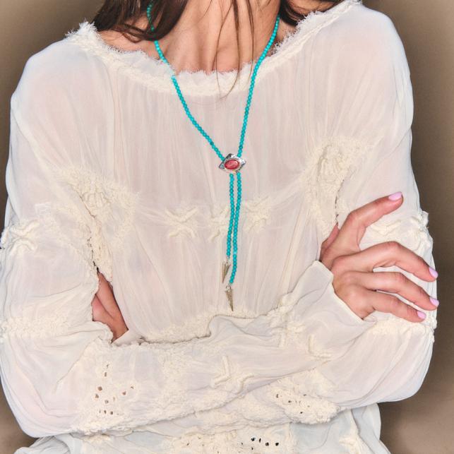 Claris Virot Collier Turquoise Et Opale - Claris Virot