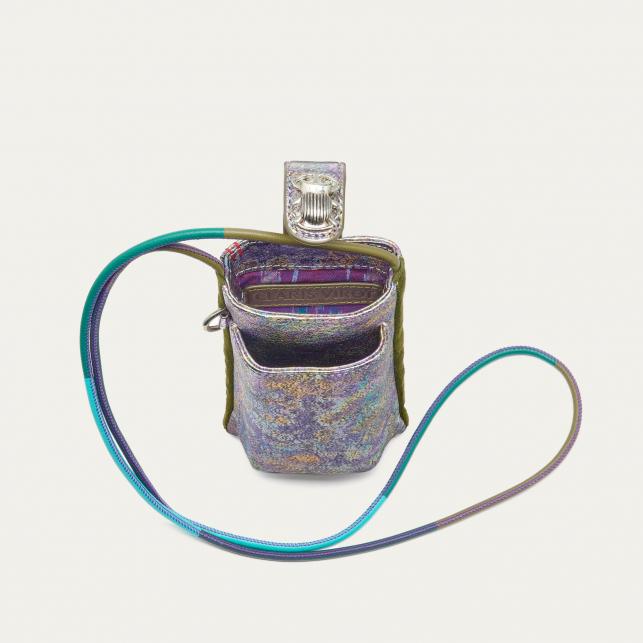 Claris Virot Etui à Telephone Cuir Double Marcus Essence Métallisé