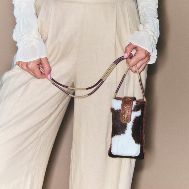 Claris Virot Etui à Telephone Cuir Double Marcus Rodeo