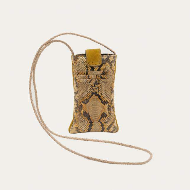 Claris Virot Etui à Telephone Double Marcus Python Desert