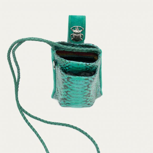 Claris Virot Etui à Telephone Double Marcus Python Tulum