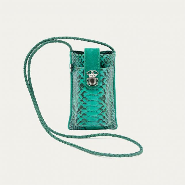 Claris Virot Etui à Telephone Double Marcus Python Tulum