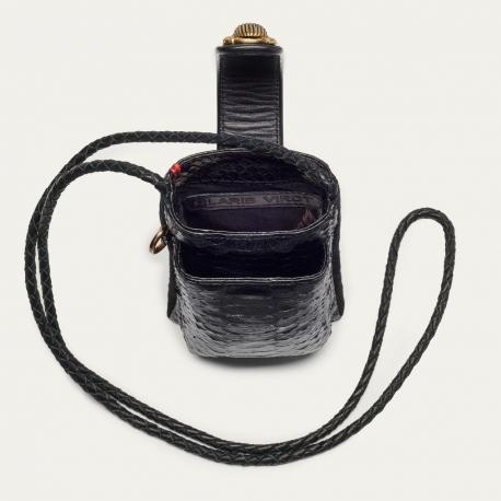 Claris Virot Etui à Telephone Python Double Marcus Noir