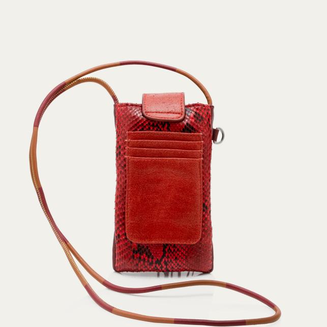 Claris Virot Etui à Telephone Python Double Marcus Rubis