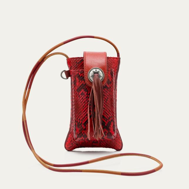 Claris Virot Etui à Telephone Python Double Marcus Rubis