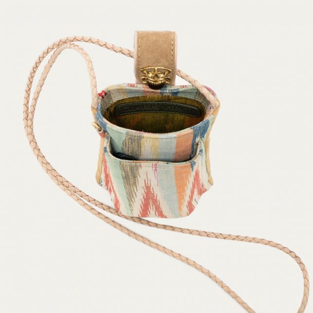 Claris Virot Etui à Telephone Veau Velours Double Marcus Atzec