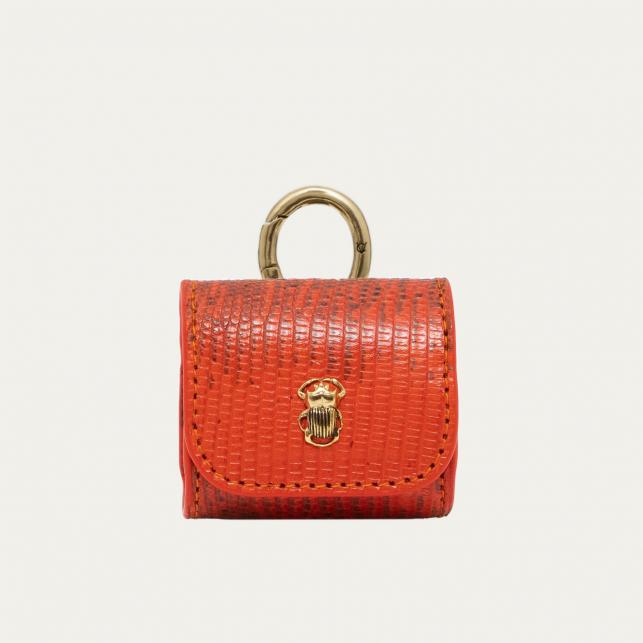 Claris Virot Etui Airpod Jamie Lézard Orange Goyave