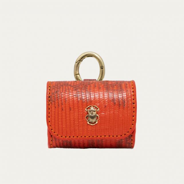 Claris Virot Etui Airpod Jamie Lézard Orange Goyave