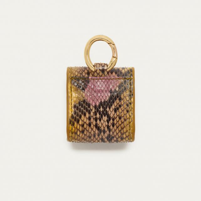 Claris Virot Etui Airpod Jamie Python Peint Main Roche