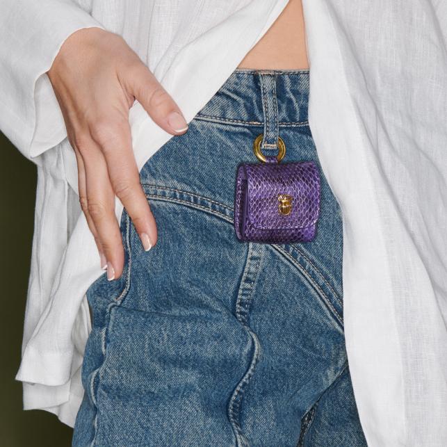 Claris Virot Etui Airpod Jamie Serpent D'Eau Violet