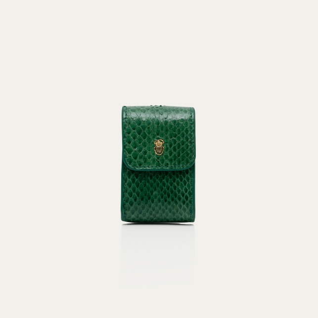 claris virot Etui Rouge à Lèvres Dita Python Vert Pelouse - Claris Virot