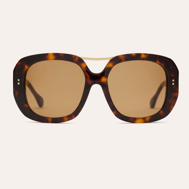 claris virot Lunette de Soleil Claris Virot Ceram Ecaille Brun - Claris Virot