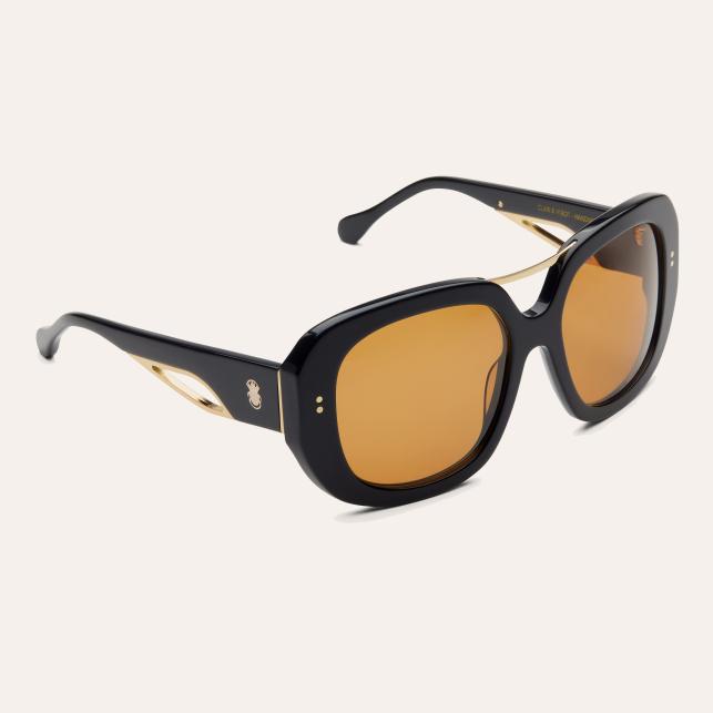 Claris Virot Lunette De Soleil Claris Virot Ceram Noir Ambre - Claris Virot