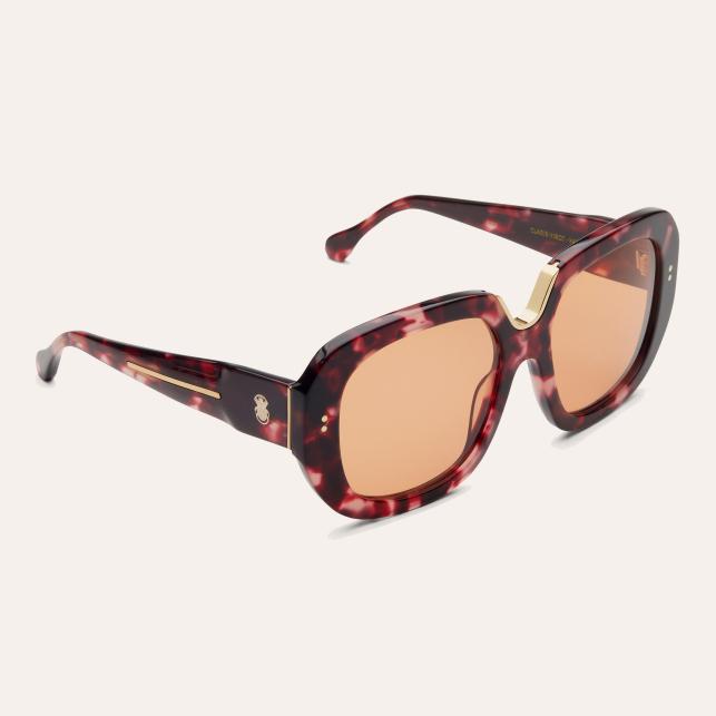 Claris Virot Lunette De Soleil Claris Virot Samama Ecaille Framboise Rose - Claris Virot