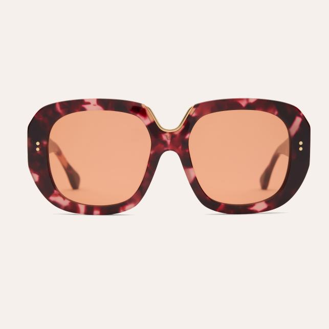 Claris Virot Lunette De Soleil Claris Virot Samama Ecaille Framboise Rose - Claris Virot