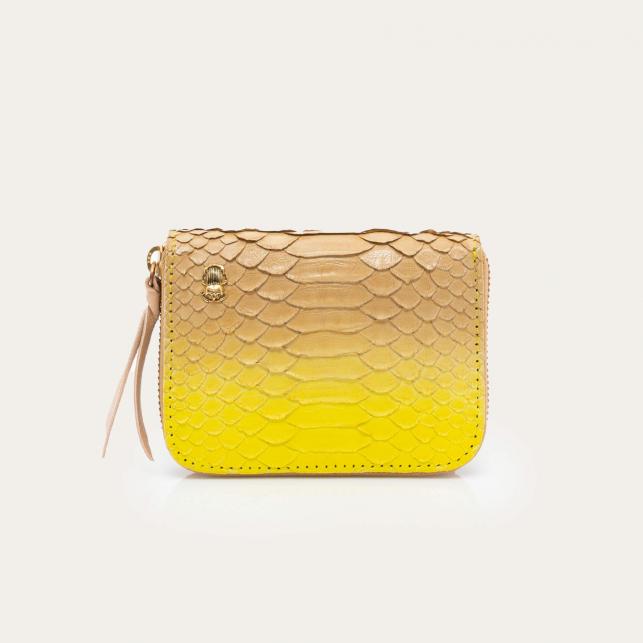 claris virot Portefeuille Python Mini Bob Jaune Mais
