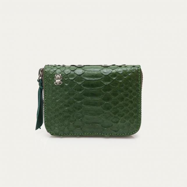 claris virot Portefeuille Python Mini Bob Vert Bronze