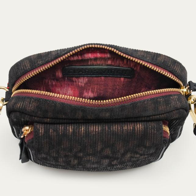 Claris Virot Sac Cuir Baby Charly Camouflage Métallique