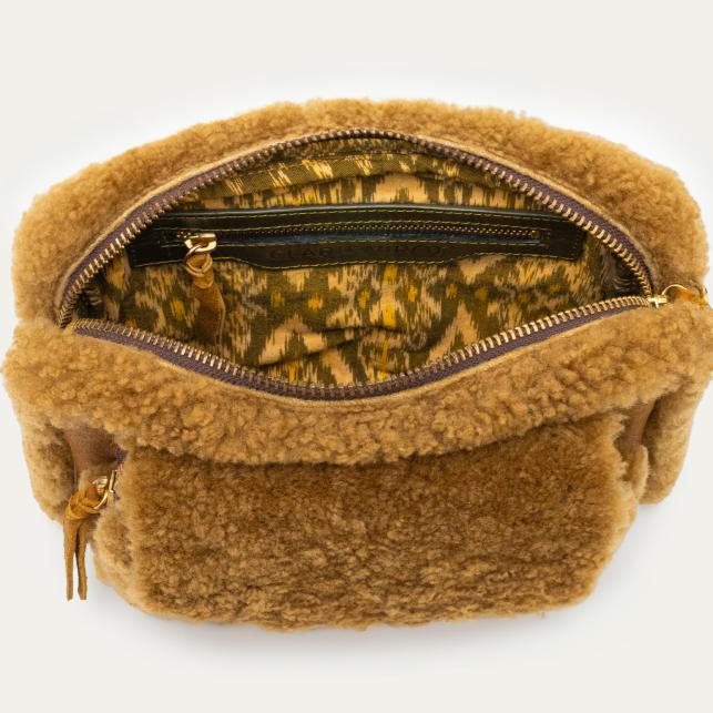 Claris Virot Sac Cuir Big Charly Peau Lainée Cuivre