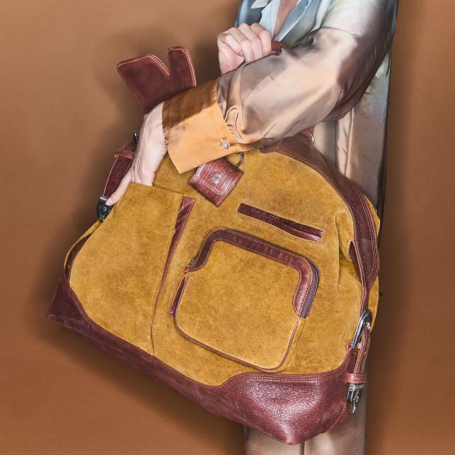 Claris Virot Sac Cuir Lily Embossé Croco Gris Perle
