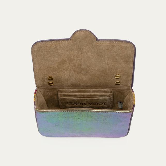 Claris Virot Sac Cuir Mini Ava Moon Avec Rivets Lune En Nacre