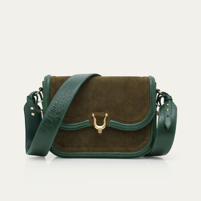 claris virot Sac Cuir Mini Manon Vert Bronze - Claris Virot
