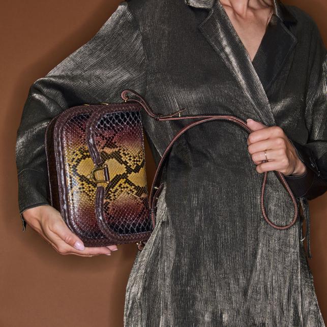 Claris Virot Sac Python Manon Oeil De Tigre - Claris Virot