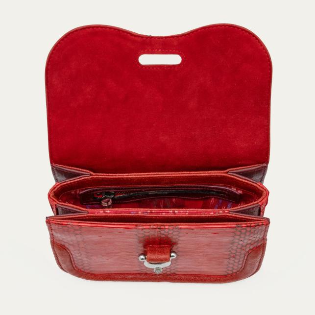 Claris Virot Sac Python Mini Manon Cobra Rubis - Claris Virot