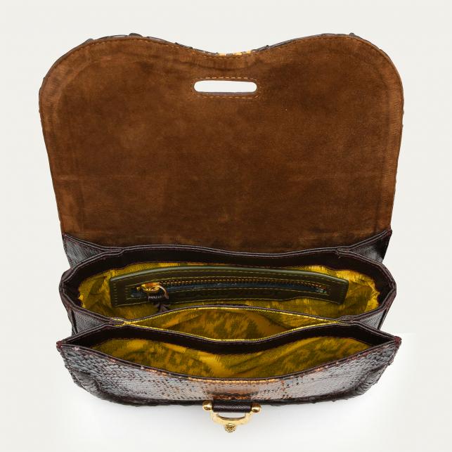 Claris Virot Sac Python Mini Manon Oeil De Tigre - Claris Virot