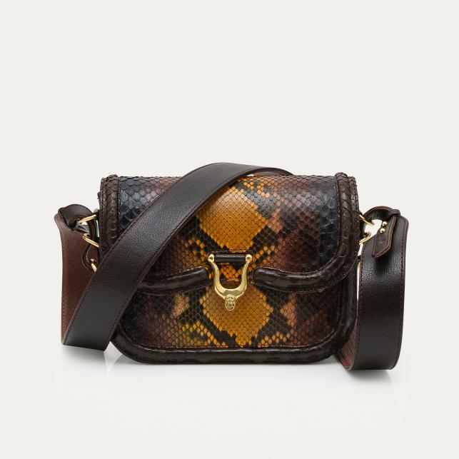 claris virot Sac Python Mini Manon Oeil De Tigre - Claris Virot