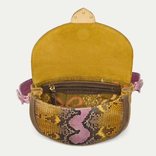 Claris Virot Sac Python Peint Main Big Victoria Roche
