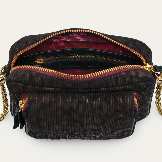Claris Virot Sac Suède Charly Camouflage Métallique