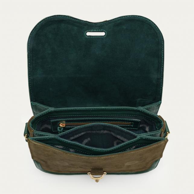 Claris Virot Sac Suede Manon Vert Bronze - Claris Virot